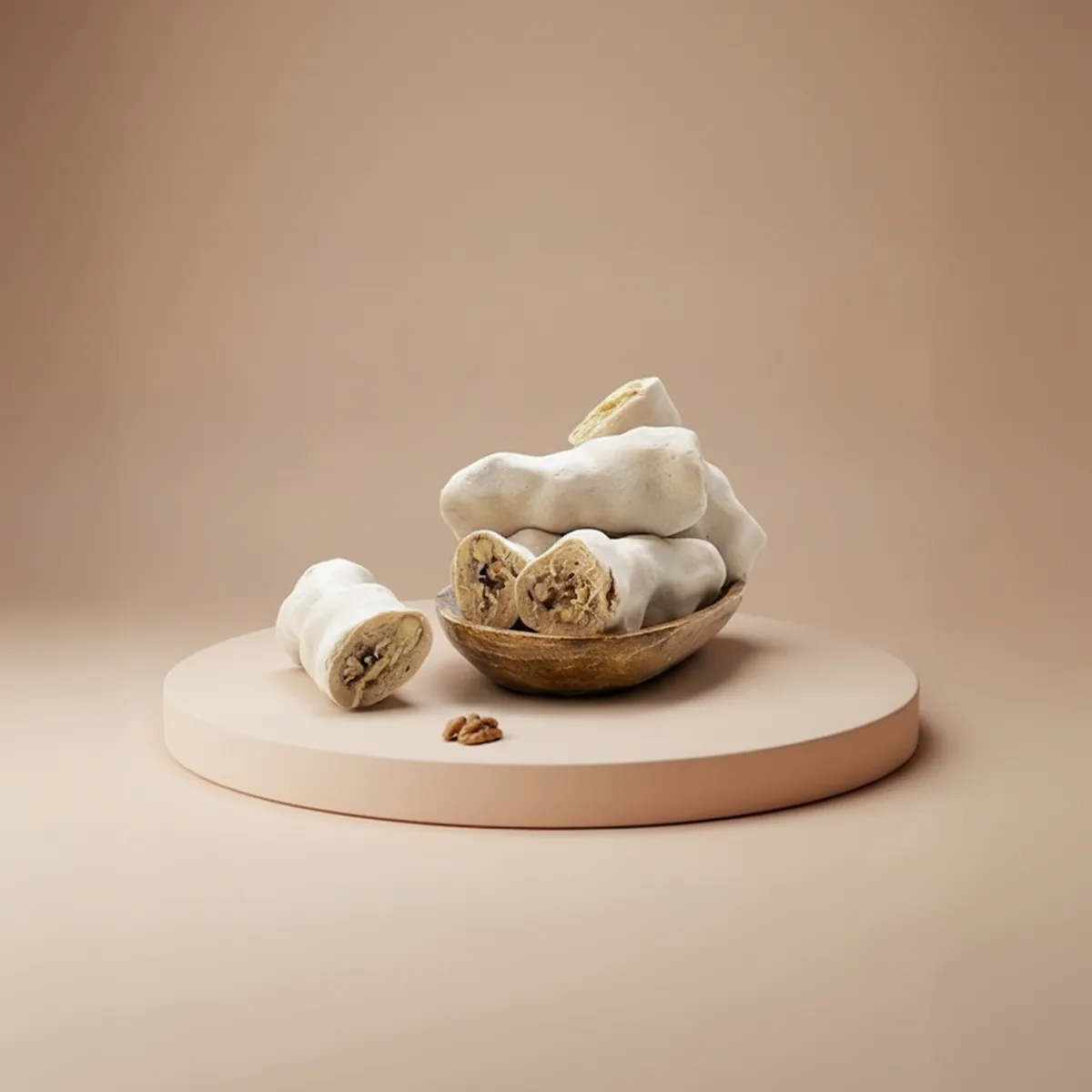 Skumdragerad valnötsrulle ~ Sucûka Kefê