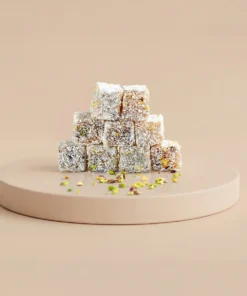 Alternativ bild av Pistage- & Kokosfågel-lokum ~ Lokûma Tevşê ya bi Fistiqê Entêpê û Hindistan Cevîzê